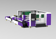 Tube / Pipe Cnc Laser Cutting Equipment IPG Source High Position Acccuracy